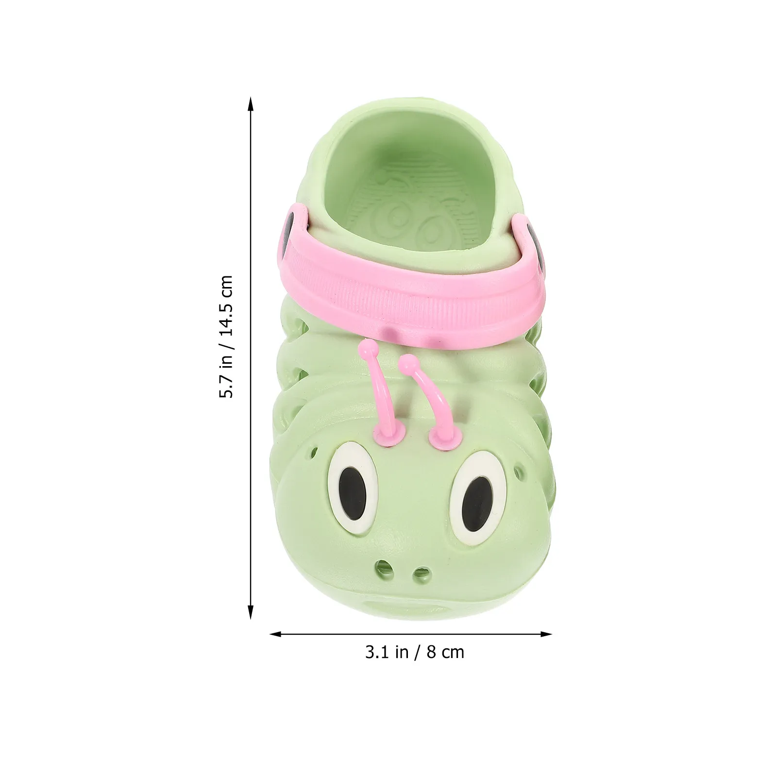 1Pair Sandals for Child Boys Girls Beach Cartoon Summer Non-Slip Shoes Green Size 24 Length 14.5cm Comfortable Lightweight