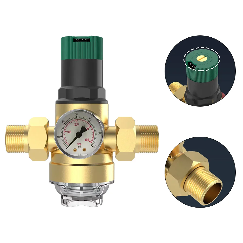 

Бытовой клапан давления воды, клапан давления с двойным соединением для контроля давления воды, прочный корпус бутылки, энергосберегающий