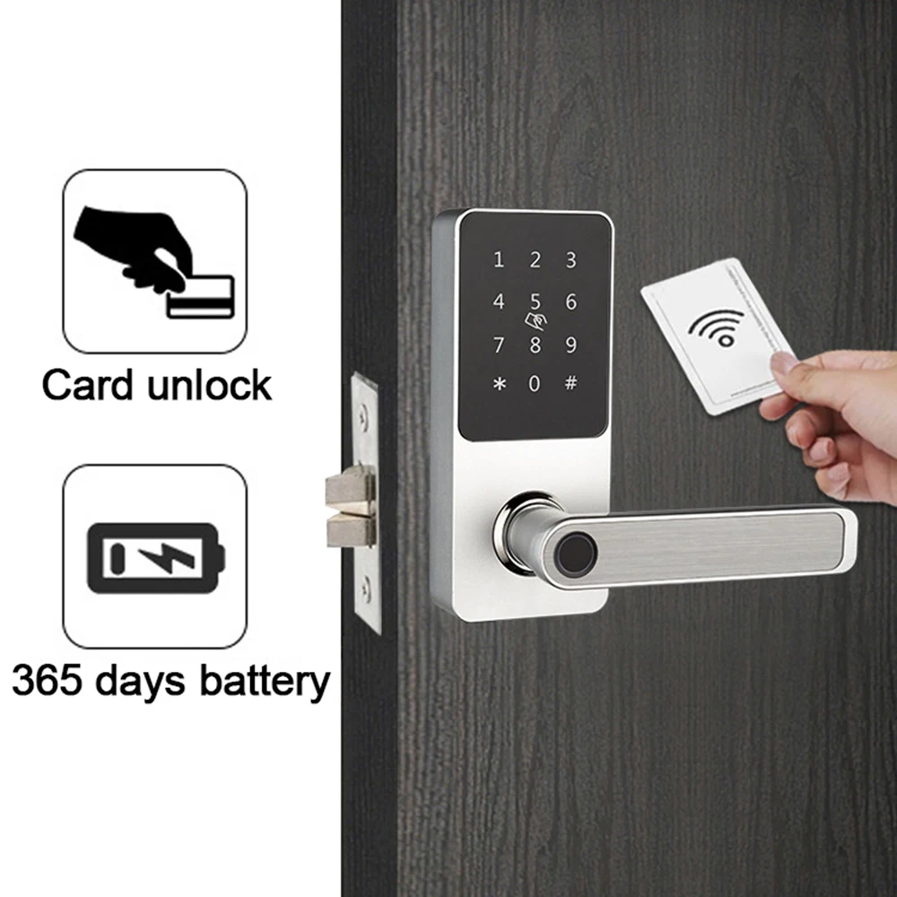 HIMOJO Fingerprint Door Lock Tuya App Password Unlock Bluetooth Electronic Digital Security Intelligent Smart Lock Anti-thefi