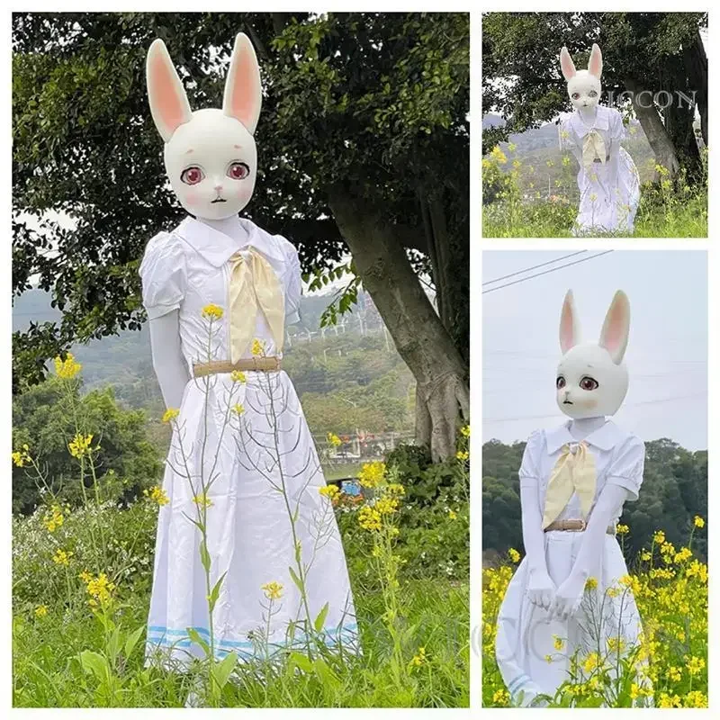 Anime beastars jingle Hal cosplay costume lolita dress JK uniform jingle wig ears White Rabbit Halloween costume for women