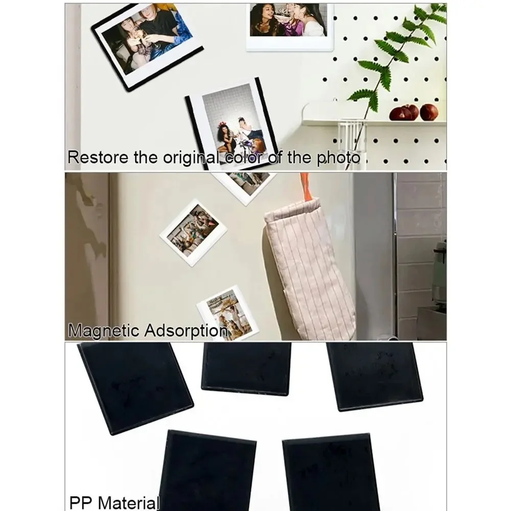 For Fujifilm Wide 300 Photo Refrigerator Magnets DIY Assembly Creative Nail Free Glue Free 5-Inch Magnetic Photo Frame