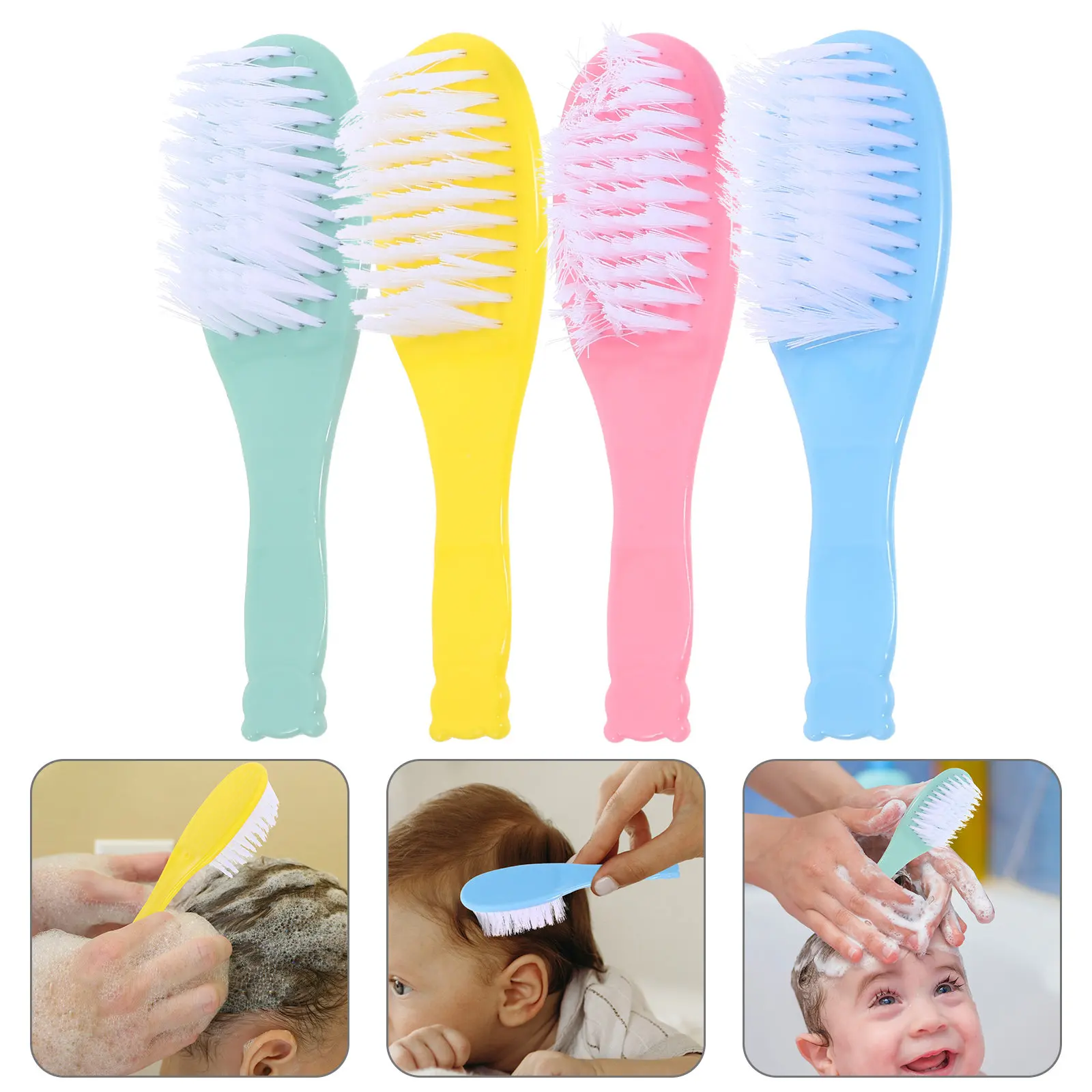 

10Pcs Infant Brush Set Lightweight Portable Baby Hair Brush for Newborns Delicate Scalp Care Detangle Soothe Promote Circulation