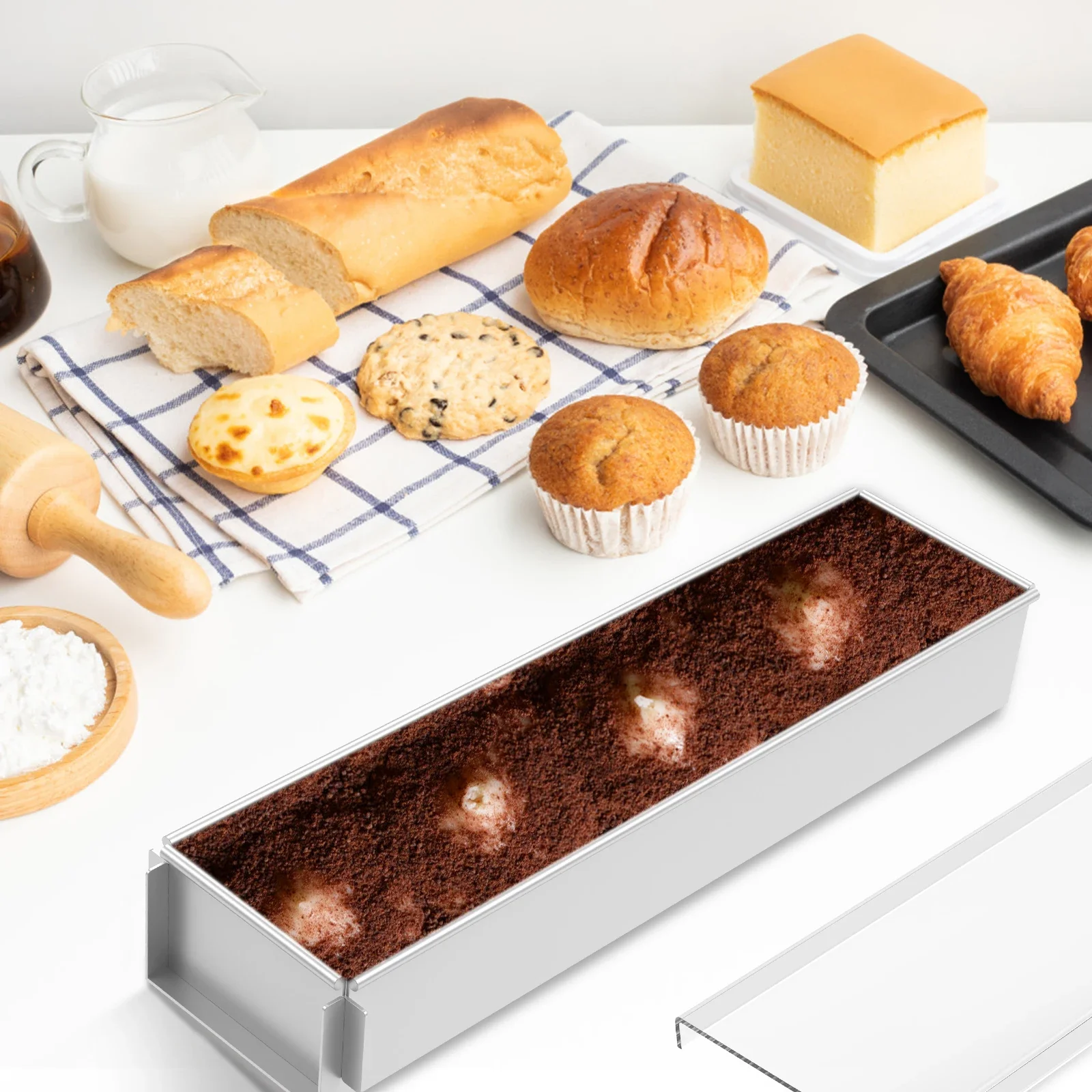 

Форма для торта Tiramisu, прямоугольная форма для торта из алюминиевого сплава, форма для десерта, чизкейка, шоколада, хлеба, форма для выпечки, кухонные аксессуары