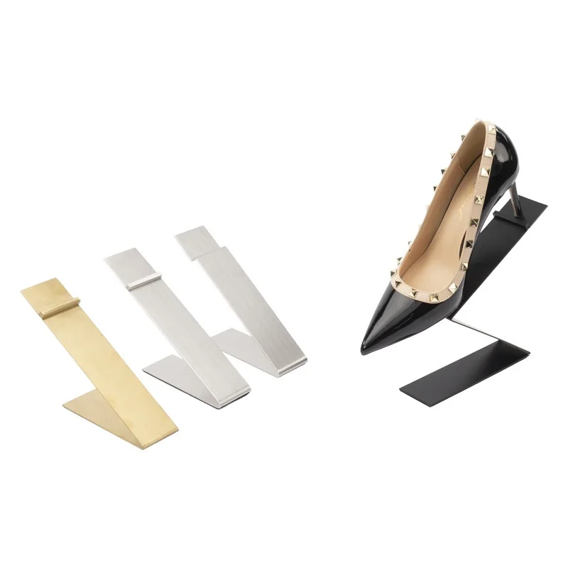 

Stainless Steel Shoe Display Rack, Men's And Women's Shoe Holder Rack, Clothing Store High Heels, Leather Shoes Storage Rack