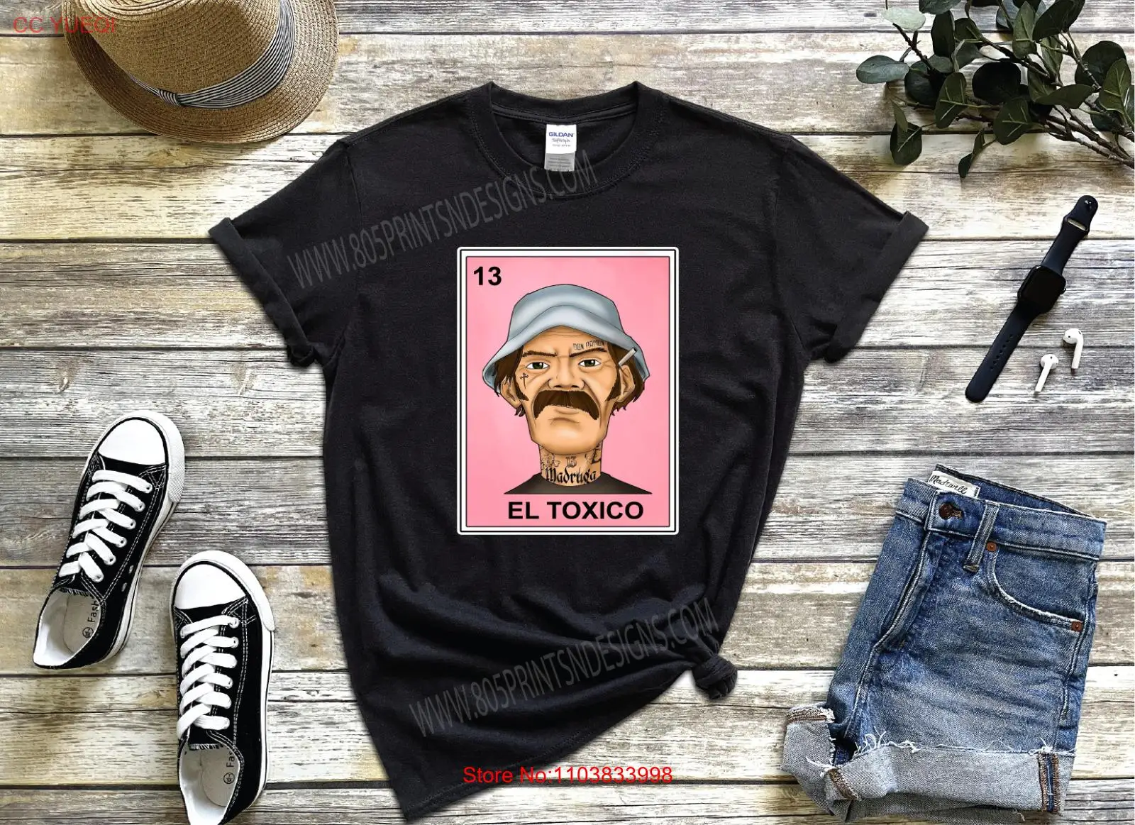 El Toxico Don Ramon Funny Mexican Loteria T-shirt, Perfect Gift Pink