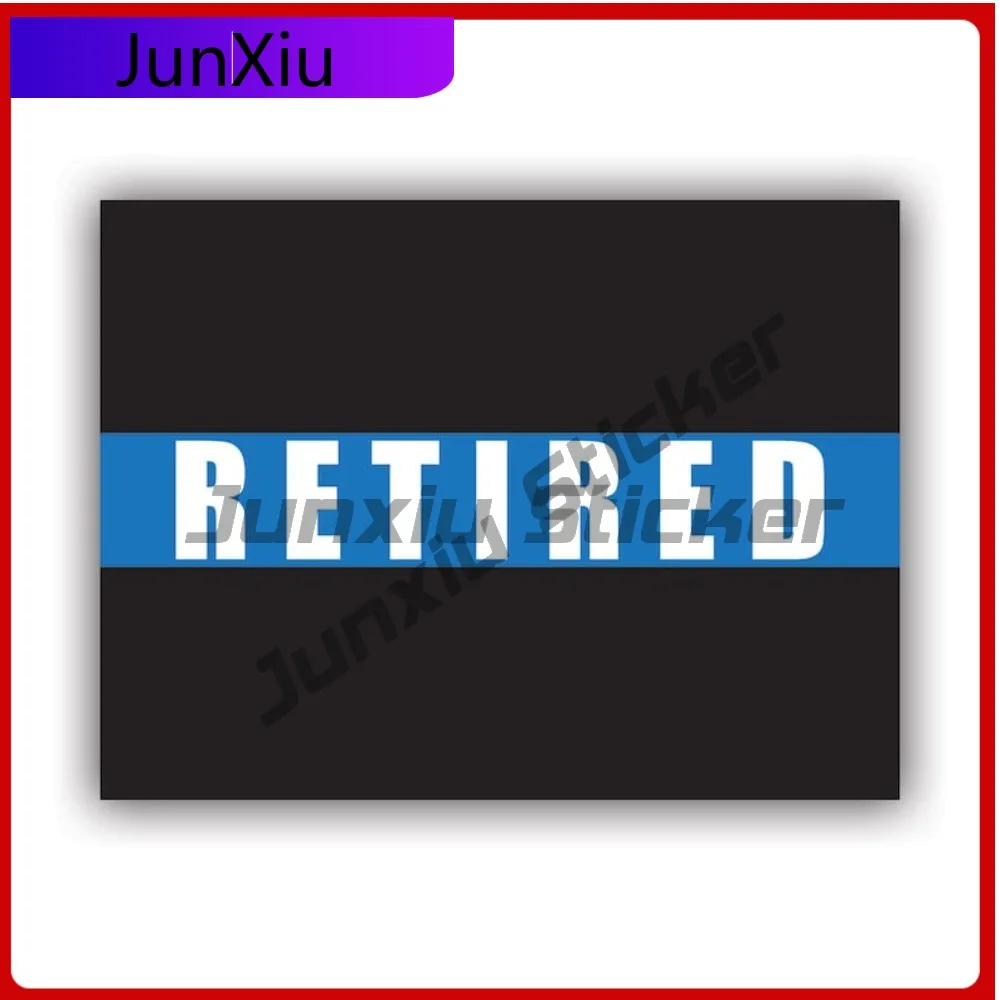 

Amazing Street Thin Blue Line Retired Flag Sticker Decal American Made Uv Protected Police Law Enforement Retire First