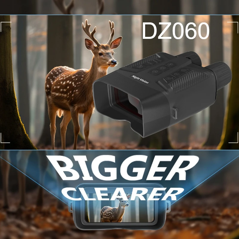 

Инфракрасный бинокль ночного видения DZ060 4K — 8-кратный зум и 3-дюймовый HD-экран, аккумулятор 5000 мАч для охоты/кемпинга/ наблюдения за дикой природой