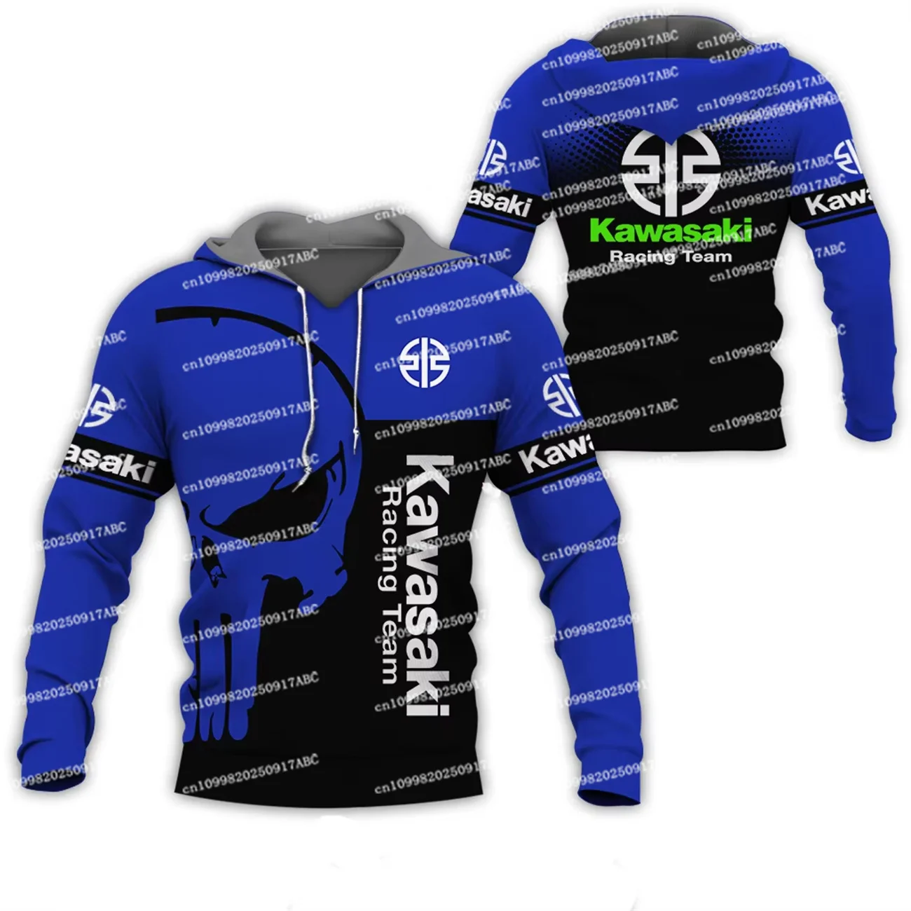 เสื้อฮู้ด Kawasaki สไตล์สปริง/ออทัมน์ สำหรับผู้ชายและผู้หญิง ลาย Kawasaki Ninja ขี่มอเตอร์ไซค์ออฟโรด แนวเอ็กซ์ตรีม ผจญภัย ยูนิเซ็กส์