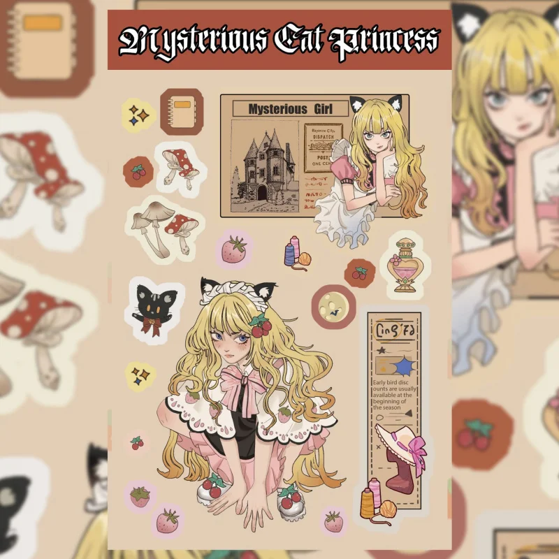 Korean Style Cute Cartoon Sweet Cool Girl Boy Angel Character Sticker Diary Handbook Scrapbook Phone Case Diy Decorative Sticker