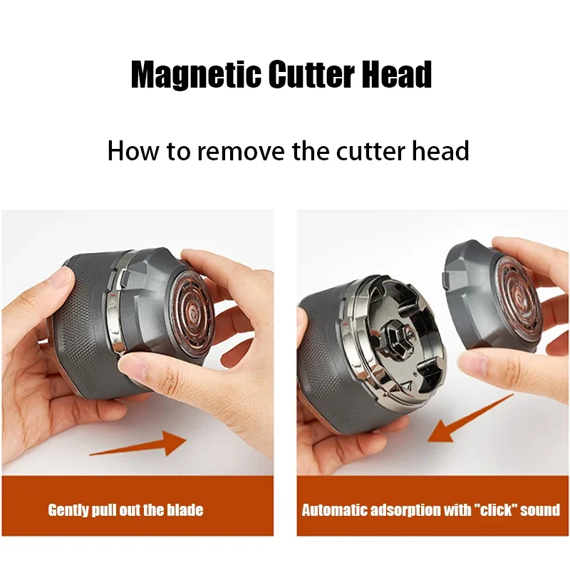 Xiaomi Komingdon-Afeitadora eléctrica para hombre, afeitadoras rotativas recargables para calvos, cabezal de hoja magnética inalámbrica, afeitadora resistente al agua