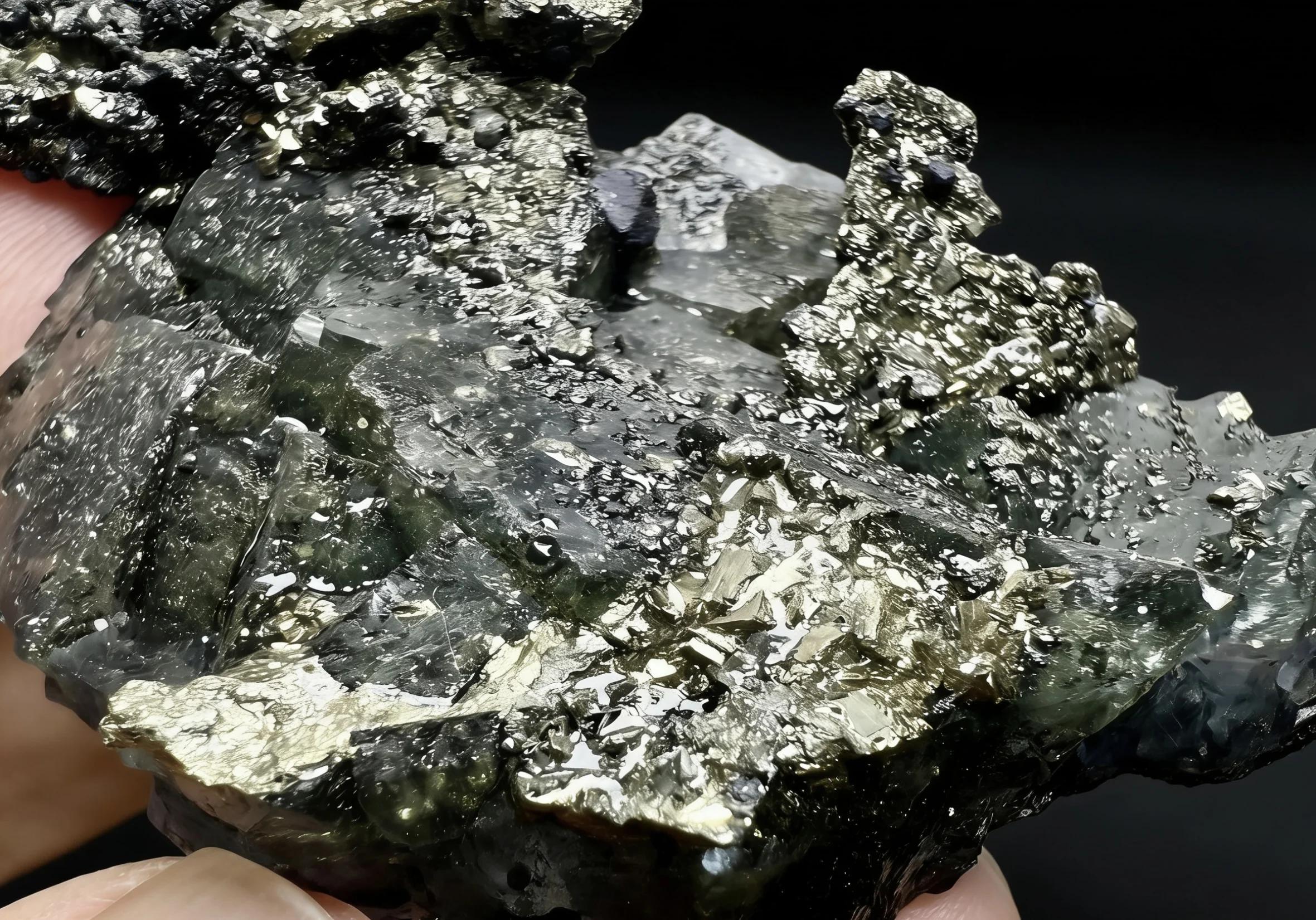 Natural Fluorite Pyrite Symbiosis Specimen Raw Crystal Mineral Collection Geology Teaching Decor