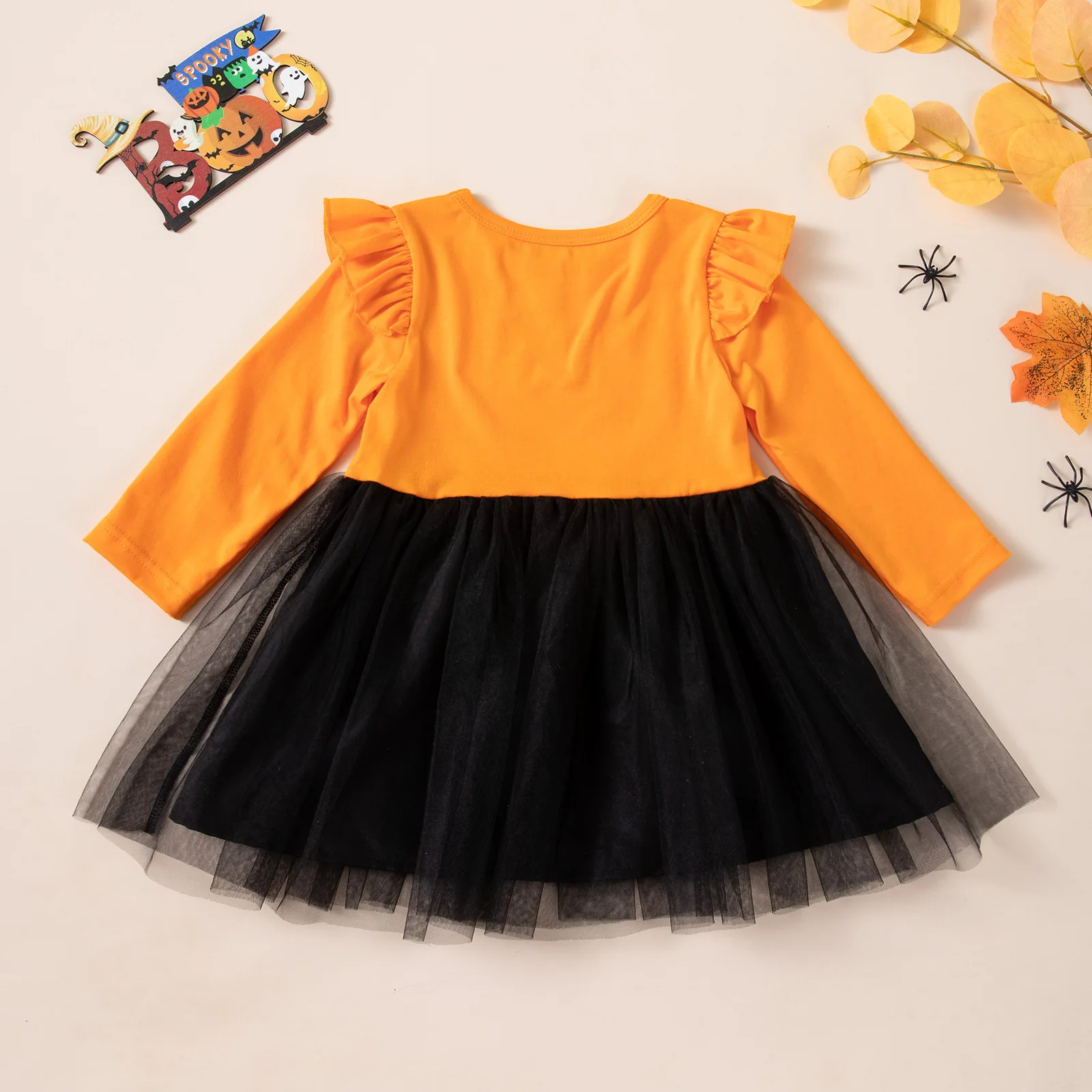 Kids Girls Dress Cute Skull Print Festival Celebration Baby Party Show Princess Dress