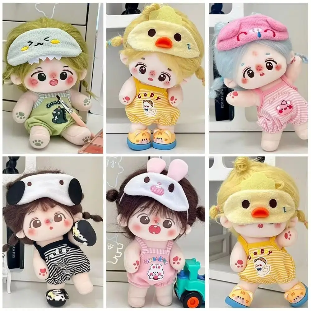 

1 set Dress Up 20cm Cotton Doll Clothes DIY Clothing Jumpsuits Miniature Dress Suit Eyepatch Mini No Attributes Dolls Clothes