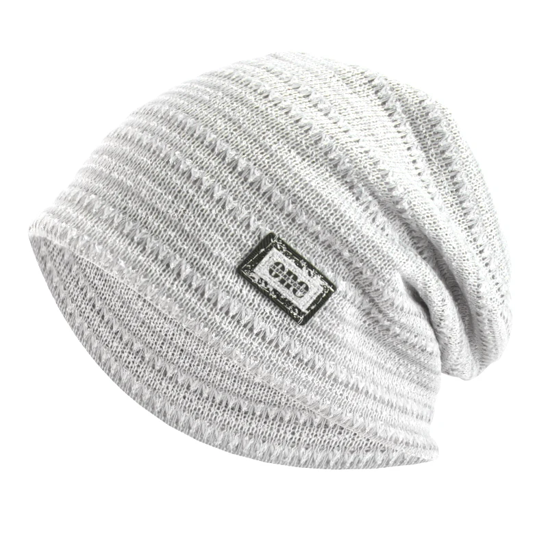 Neue trendige Damen-Doppelschicht-Stretch-Strickmütze, atmungsaktive, winddichte Slouchy-Beanie, gestreifte Bucket-Mütze, Herren-Tanz-Hiphop-Mütze – Detail 7