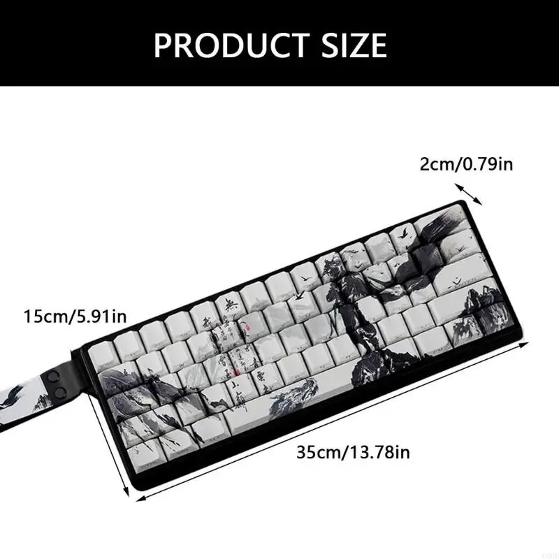 C90F 60% 68% PBT Keycaps Side Printed Original Profile ANSI ISOs Layout 61/64/68 Key