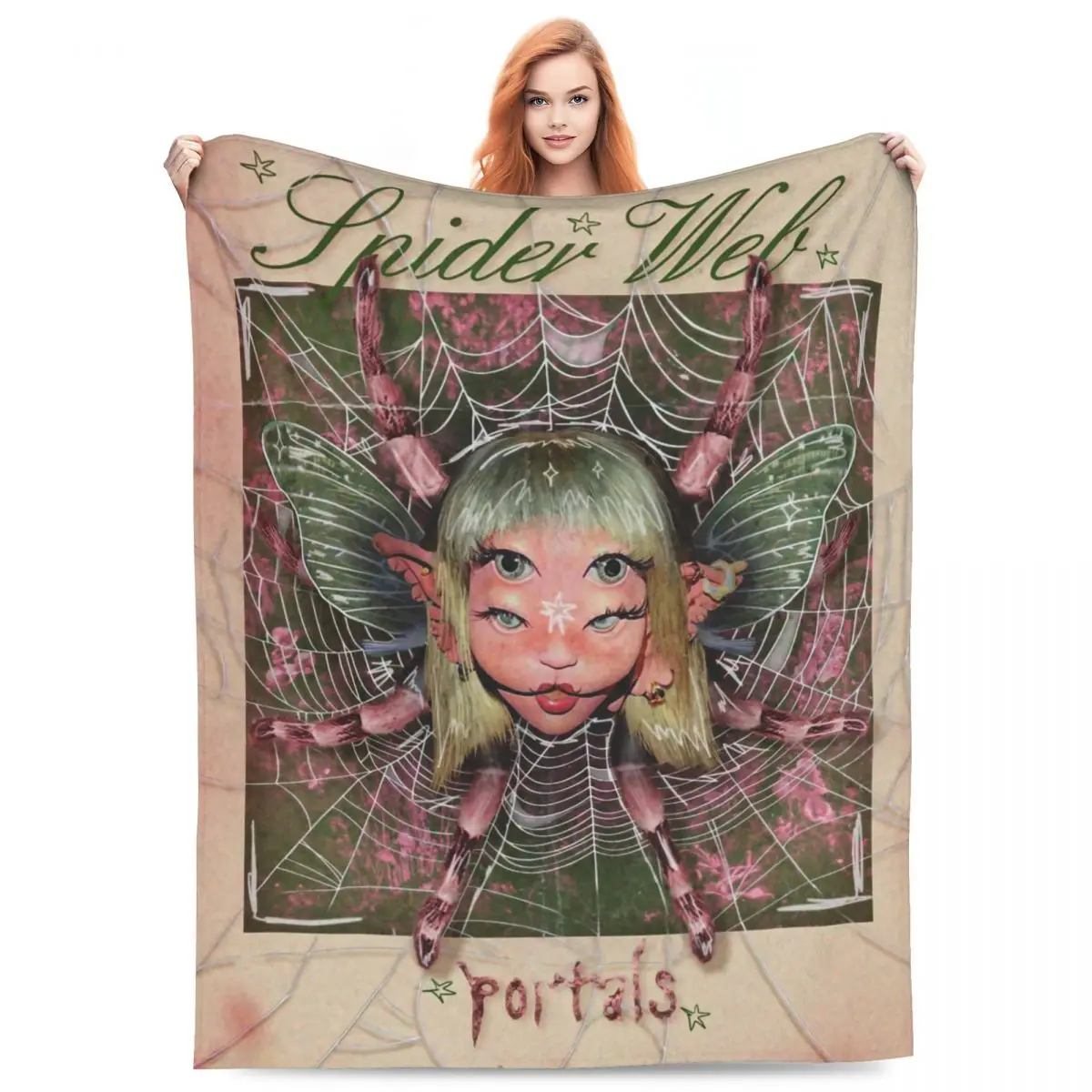 Melanie Martinez Portals Blanket Coral Fleece Plush Print Portable Ultra-Soft Throw Blankets for Bed Outdoor Plush Thin Quilt