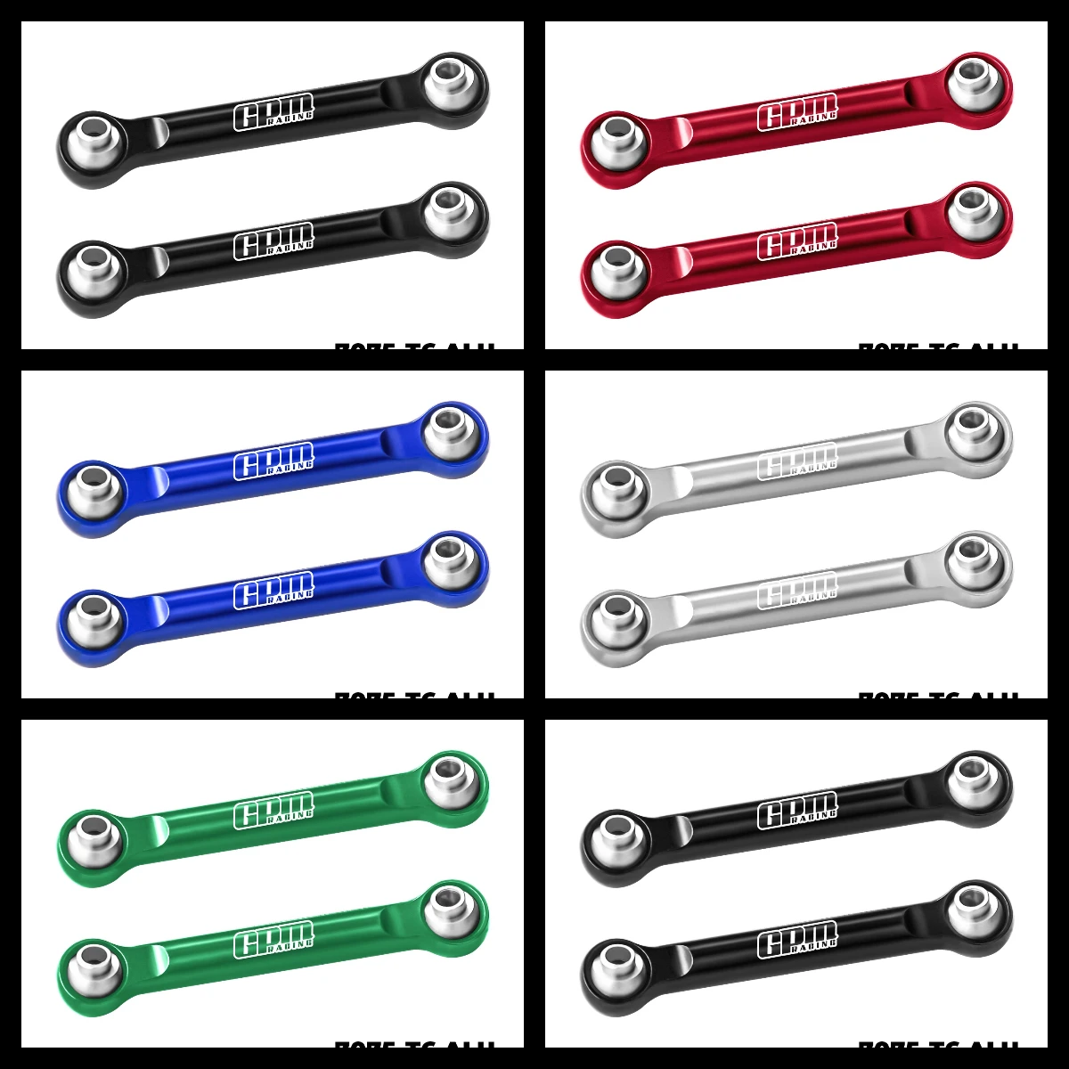 

GPM 7075 Alloy Front Steering Link Rods For ARRMA 1/14 Mojave Grom 1/12 Nascar LOS1122409