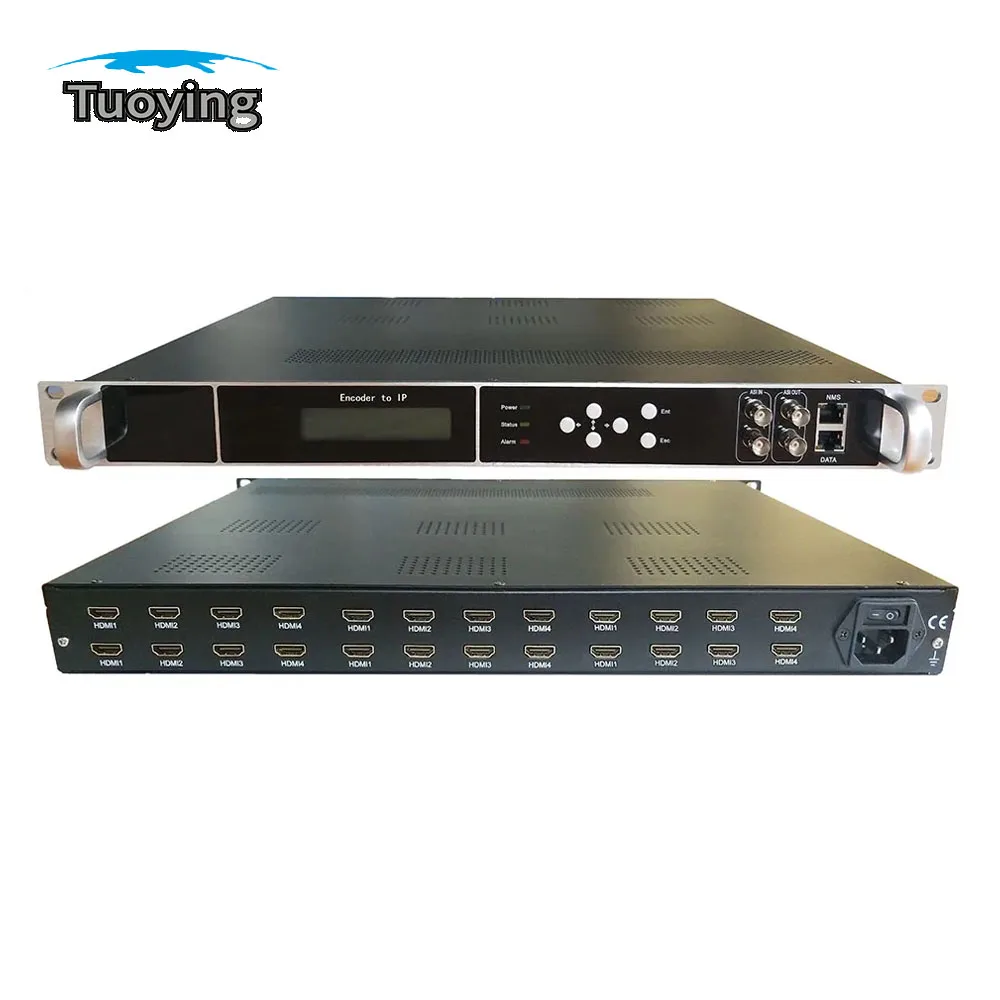 

24 Channel Hdmi To Ip Asi Hotel Iptv Tv System Front-end Equipment, Cable Tv Front-end 4k Ip Video H264 Encoder