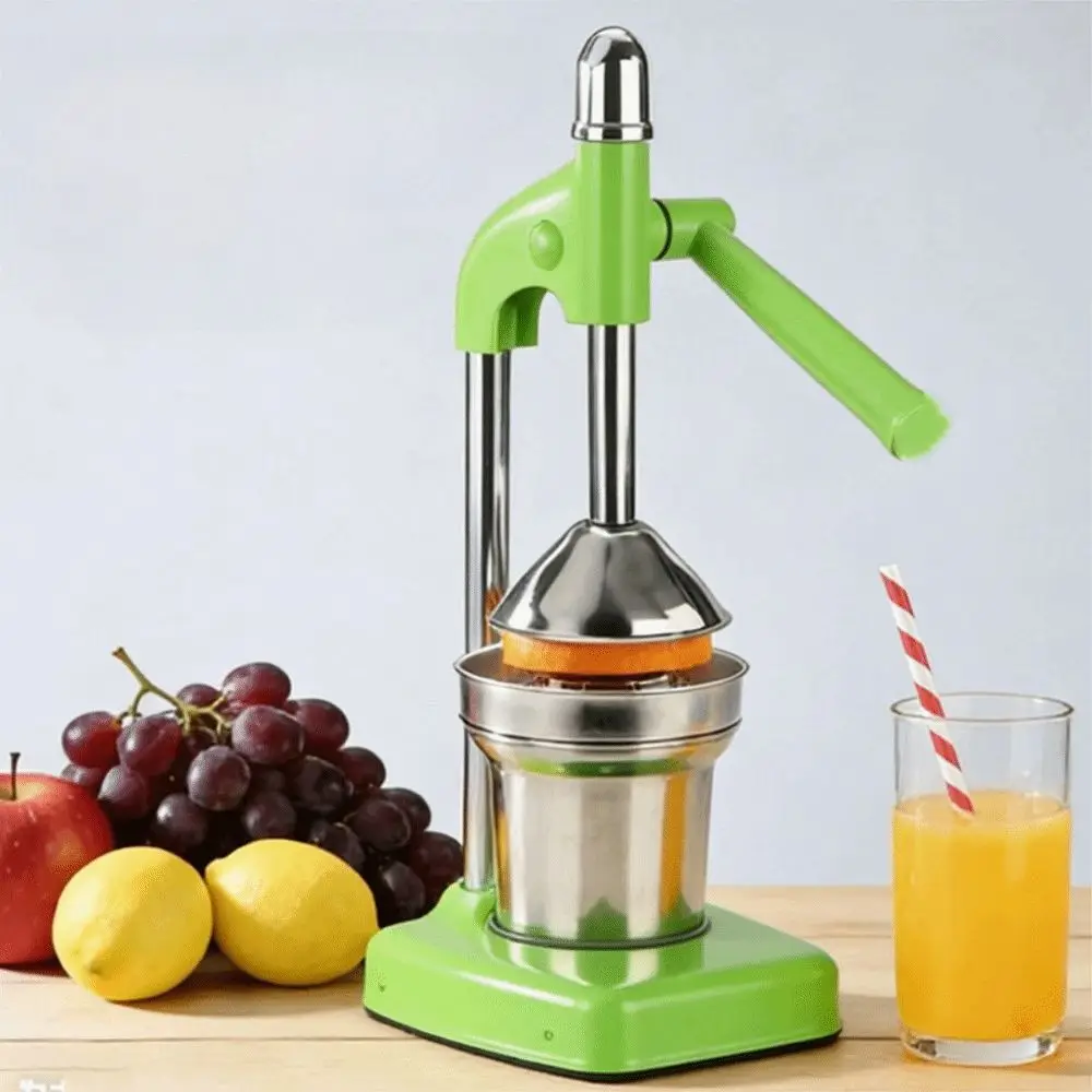 Hand Press Manual Orange Juice Maker Aluminum Alloy Heavy Duty Lemon Squeezer Efficient Stainless Steel Citrus Extractor