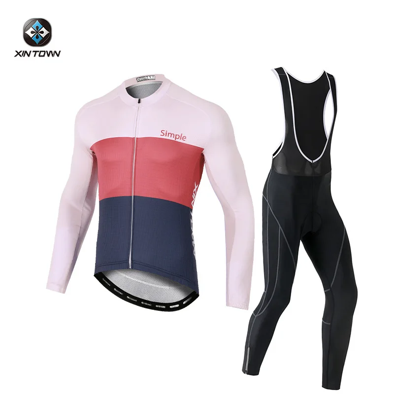 

XINTOWN Simple Style Autumn Women's Long Sleeve Cycling Suit