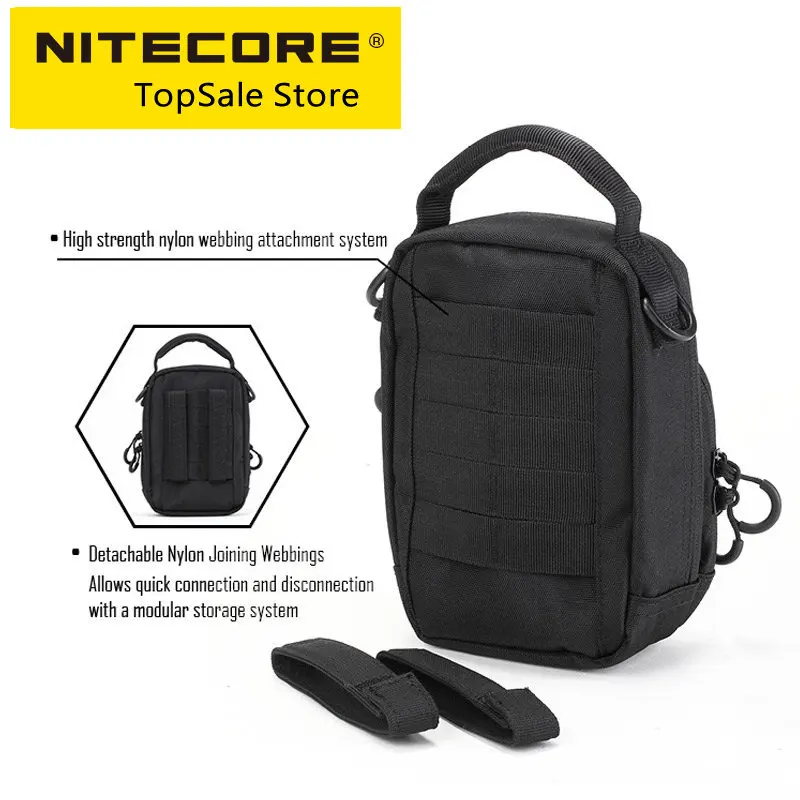 

NITECORE NUP10 NUP20 Pocket Pouch Black Sling Bag 1000D Nylon Handbag Tactical Crossbody Molle System Waist s Men Women