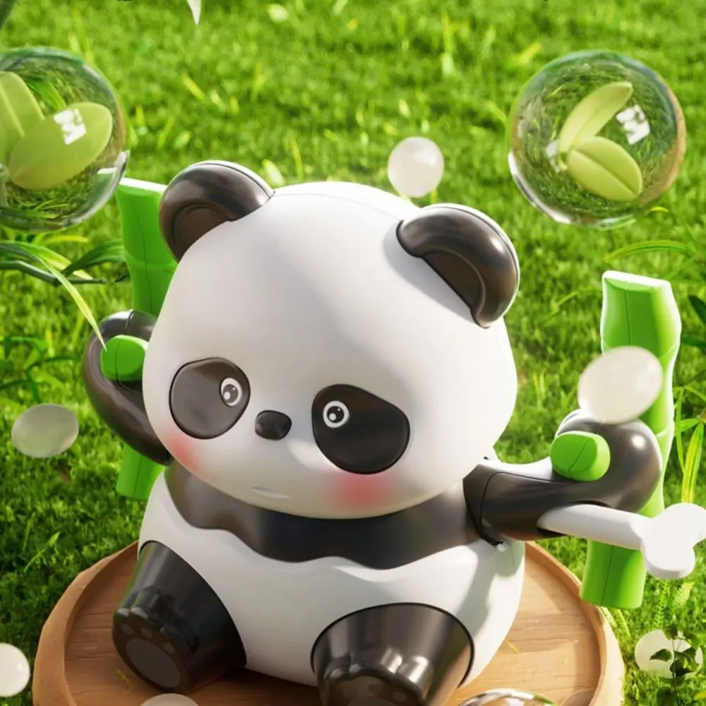 ตุ๊กตาหมีแพนด้าขยับได้ ของเล่นหมีแพนด้าหมุนได้ ของเล่นหมีแพนด้าเดินได้ ของเล่นหมีแพนด้าการ์ตูนตลก ของเล่นไขลานสำหรับเด็ก