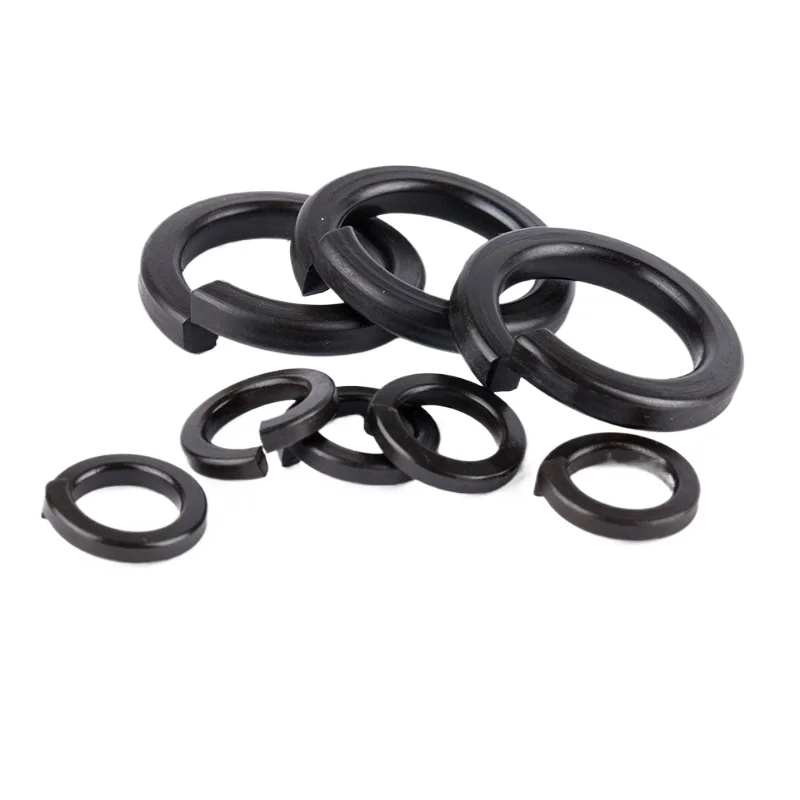 50/100 قطعة الكربون الصلب الربيع قفل غسالات M2-M10 سبليت قفل مطاطا طوقا قفل خواتم O-حلقة طوقا غسالة التثبيت الآمن #1
