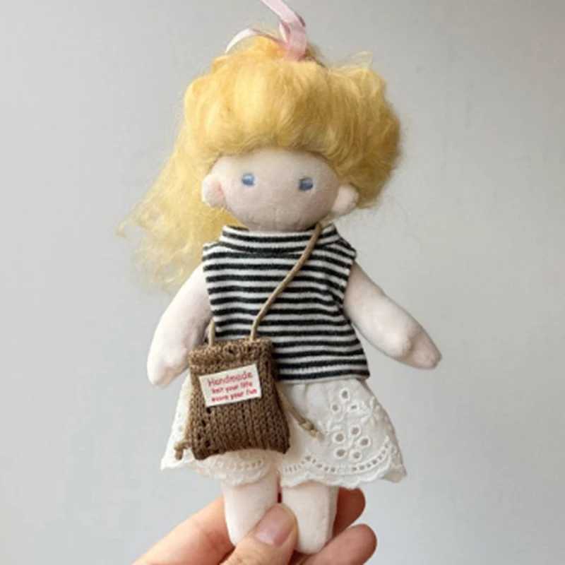 Bolso de hombro tejido de simulación para muñeca, bandolera para muñeca de 15-17cm, Mini bolsos, accesorios de ropa para muñecas de peluche