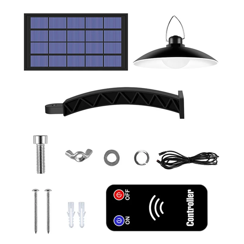 HFES Lampada a sospensione ad energia solare LED Luce solare Lampada da esterno a sospensione impermeabile Illuminazione per decorazione del giardino del cortile