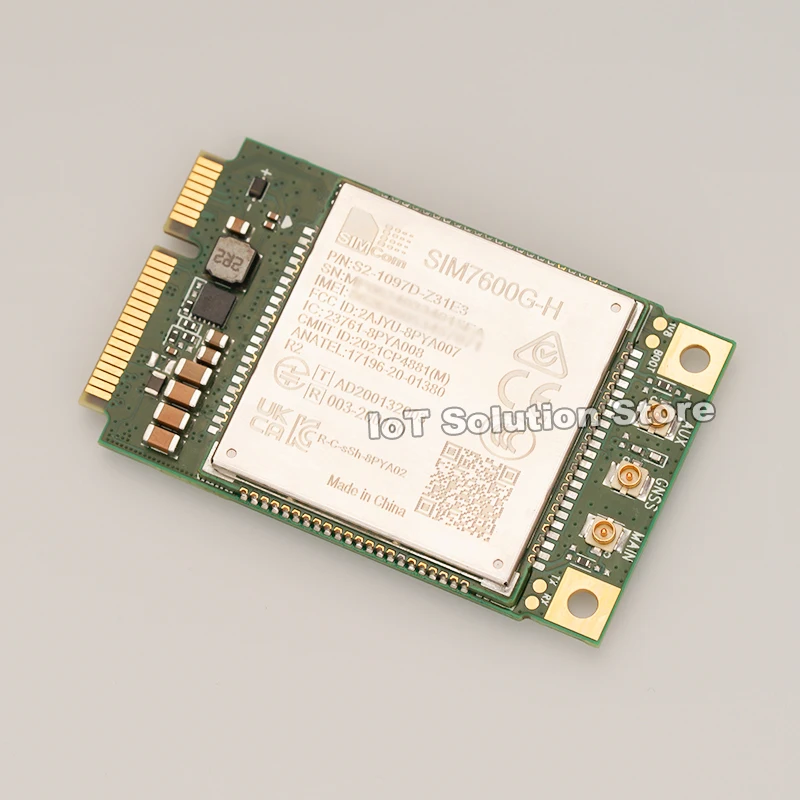 SIMCom SIM7600G-H MiniPCIe Global Region/Operator 150Mbps/50Mbps Cat.4 GNSS LTE 4G Module SIM7600 SIM7600GH SIM7600G H Mini PCIe