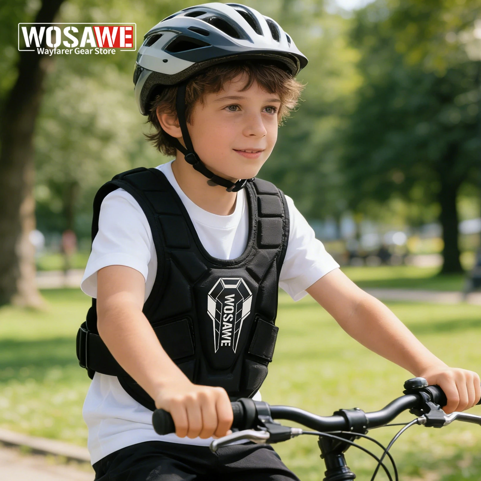 

Детские мотоциклетные мотокроссовые защитные накладки WOSAWE для груди и спины из EVA-пены, мягкие вставки для защиты при катании на коньках