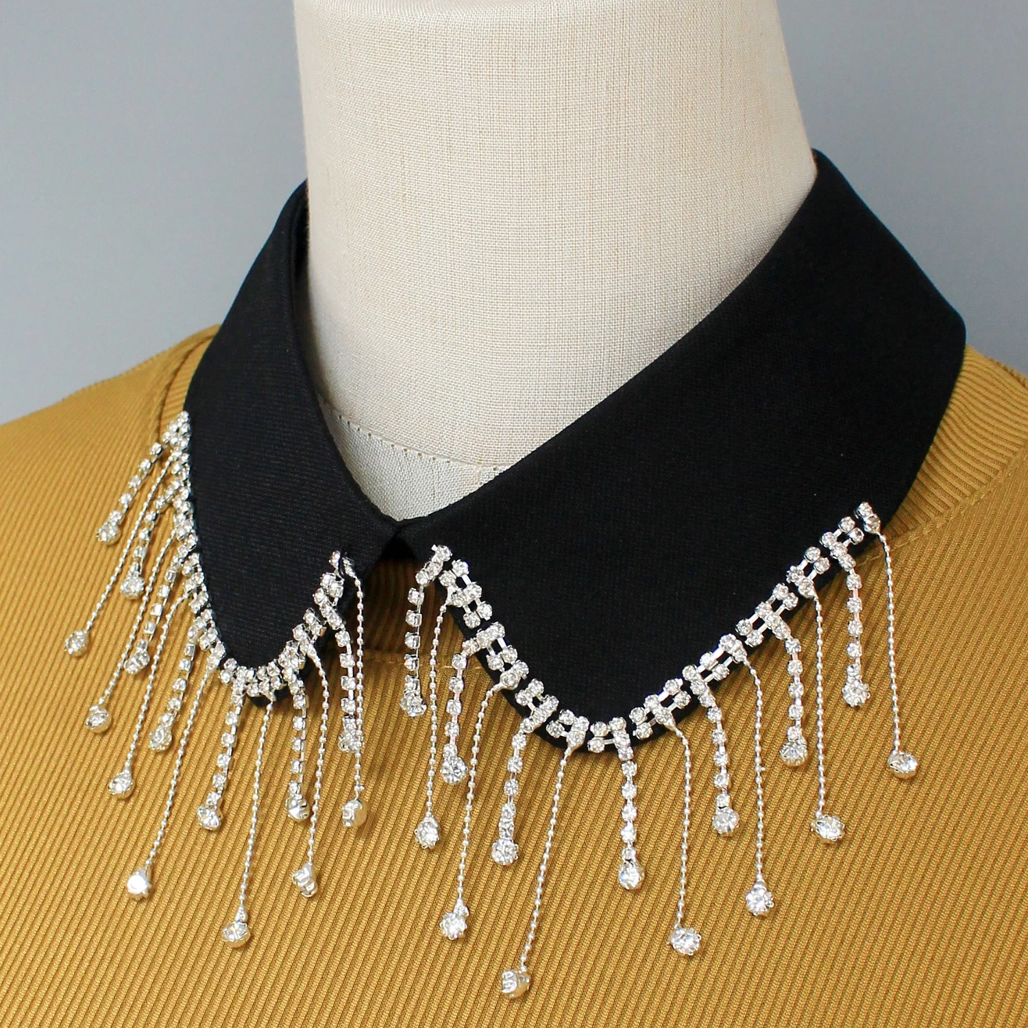 1 Stück Perlenkragen mit Perlenketten, handgefertigt für luxuriösen, glänzenden und exquisiten Look. Das ist etwas Außergewöhnliches. – Detail 6