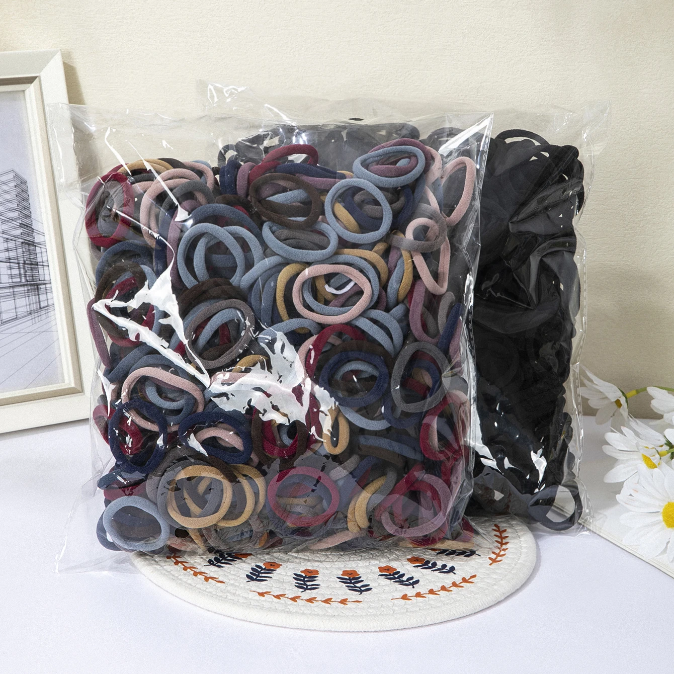 Elastische Haargummis Scrunchies, Bunte Pferdeschwanzhalter, Bequeme Modische Haaraccessoires für Frauen und Mädchen
