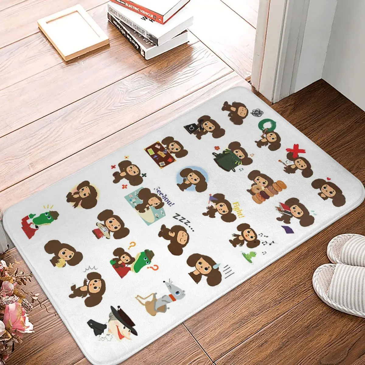 Cheburashka Doormat Kitchen Entrance Home Floor Mat Anti-slip Carpet Rug for Bathroom Footpad Mats