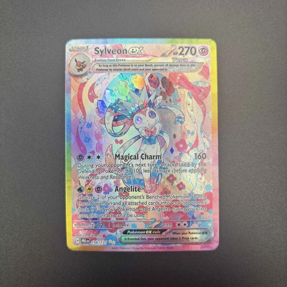 DIY PTCG Collection Cards 2025 PRE EN UMBREON ex SPECIALILLUSTRATION RARE Self Made Single Card Classic Game Anime Card Gift Toy