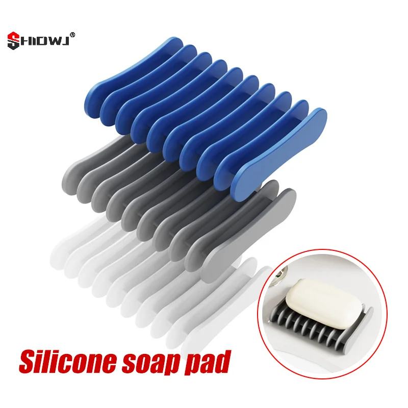 Silicone Soap Draining Tray Creative Soap Dish Innovative Compact Soap Display Holder Washing Table Sink Plate Easy To Clean