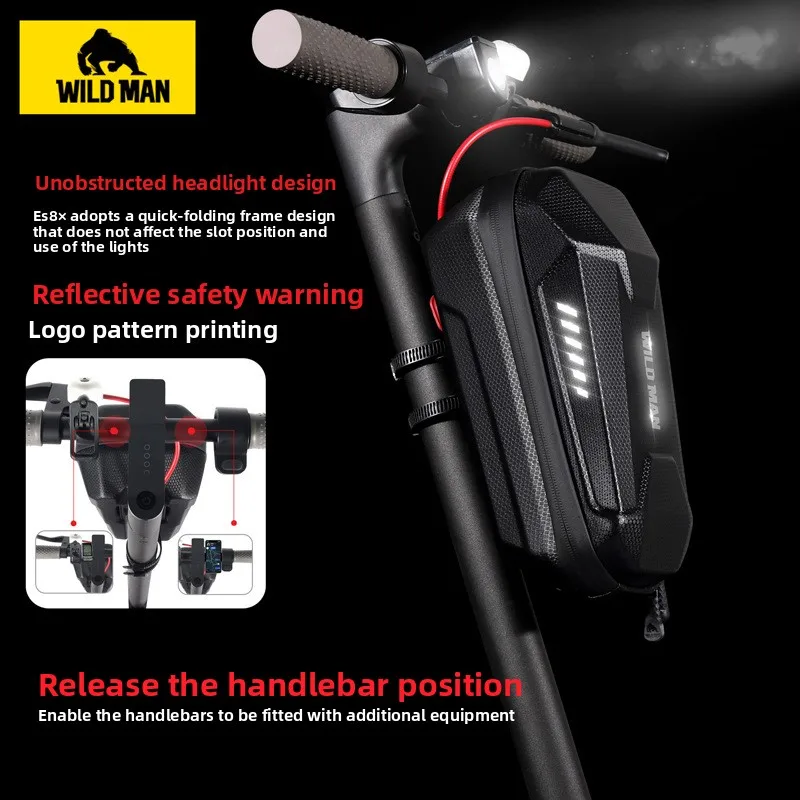 

Водонепроницаемая сумка для электросамоката и велосипеда, складная сумка для переноски с быстрым креплением, жесткий чехол для передней части велосипеда.