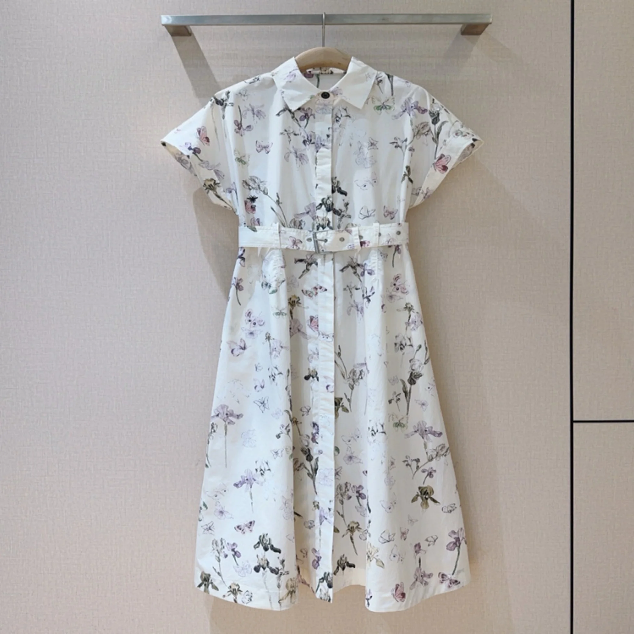 Summer Vintage Floral Print Lightweight Dress for Women