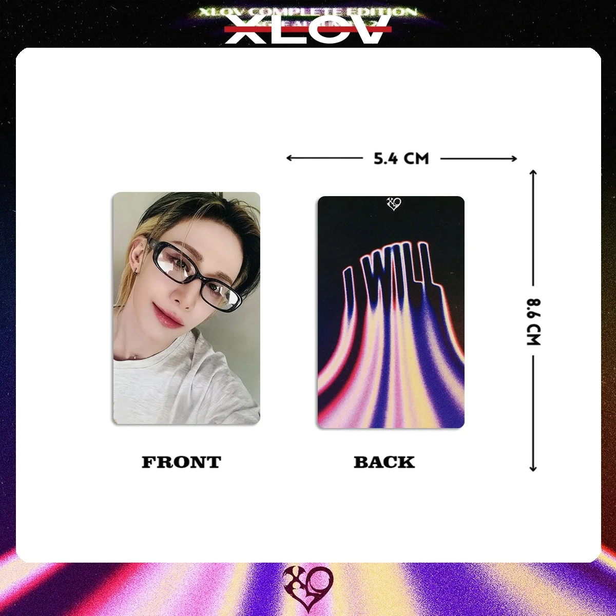XLOV Special Card I WILL Album Silfie-Card EVOL Collection LOMO Card JUMP UP YES 24 Wumuti Rui Hyun Haru Fans cosplay Postcards