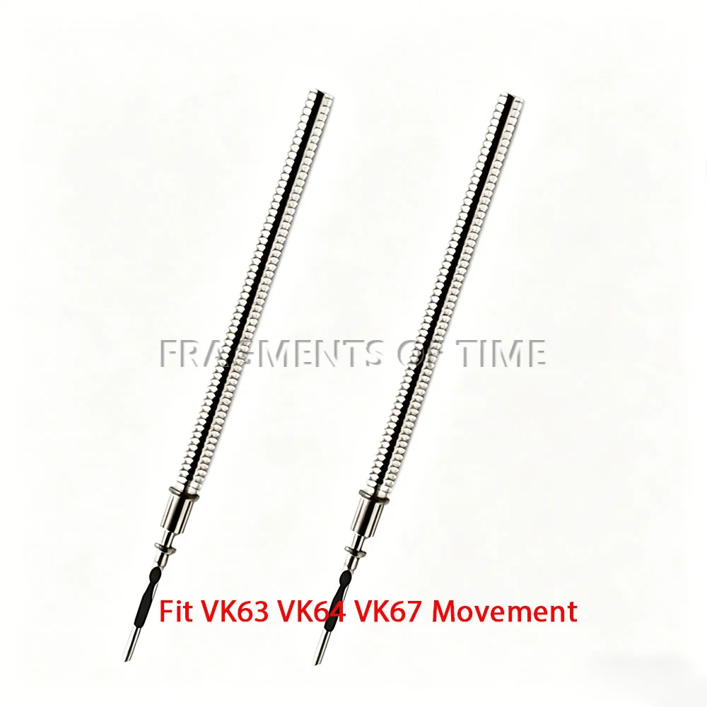 Steel Stem And Crown Assembly Kit, Compatible With VK63 VK64 VK67 VK68 VK61 Movements, Replacement Watch Maintenance Spare Parts