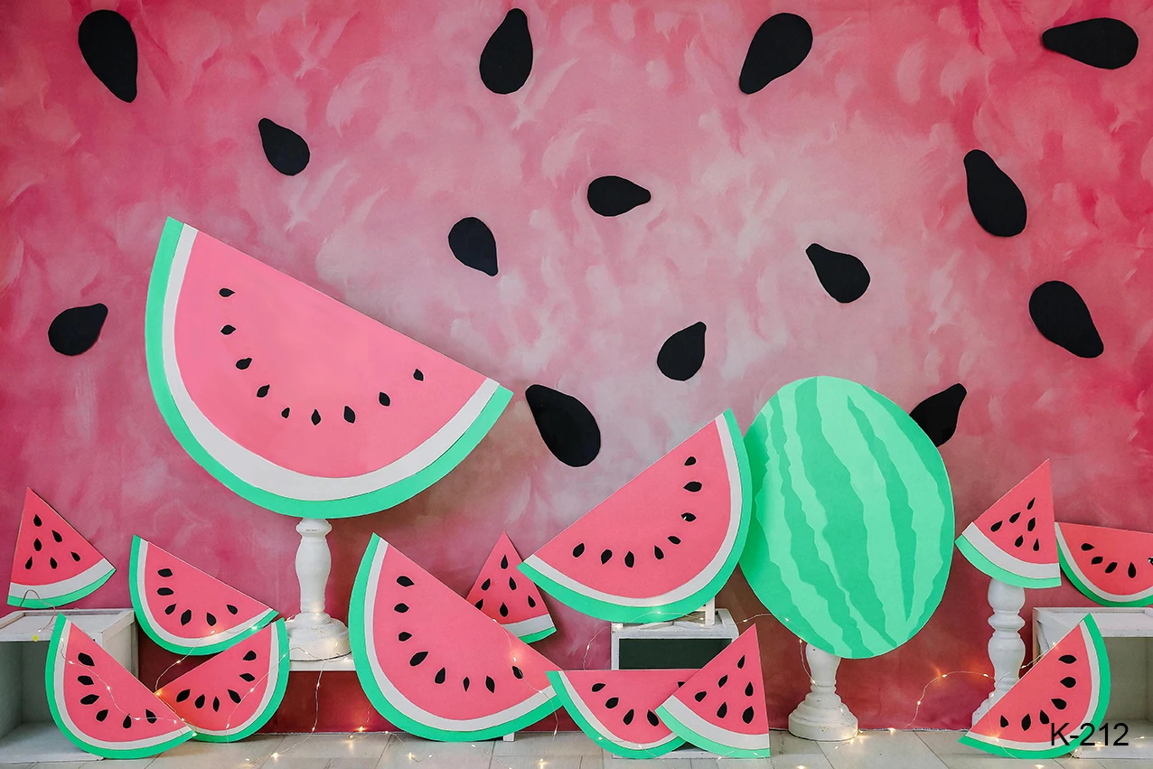 Summer Sweet Fruit Watermelon Backdrop One In A Melon 1st Birthday Party Banner Decorative Props Background Photo Booth