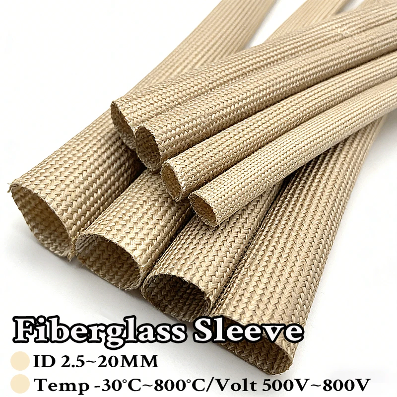 Inner Diameter of 1-30mm, 800 Degree Fiberglass Sleeve, Resistant to High Temperature Without Shrinkage or Deformation