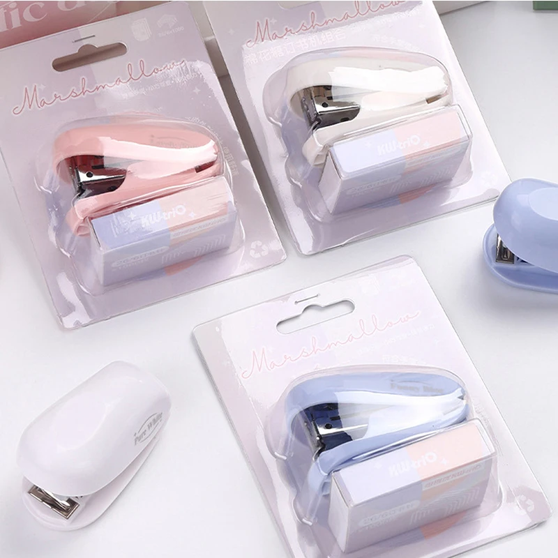 1PC Simple handheld stapler, desk office supplies, mini portable student binding supplies, with staples included