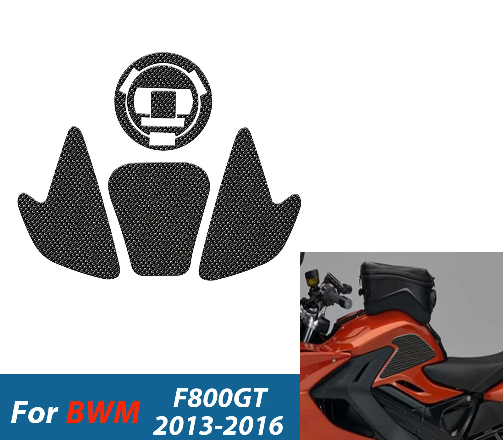 

Мотоциклетная боковая накладка на топливный бак, накладки на бак, защитные наклейки, наклейка, газовая наколенница, тяговая накладка на бак для BMW F800GT 2013-2016 ﻿