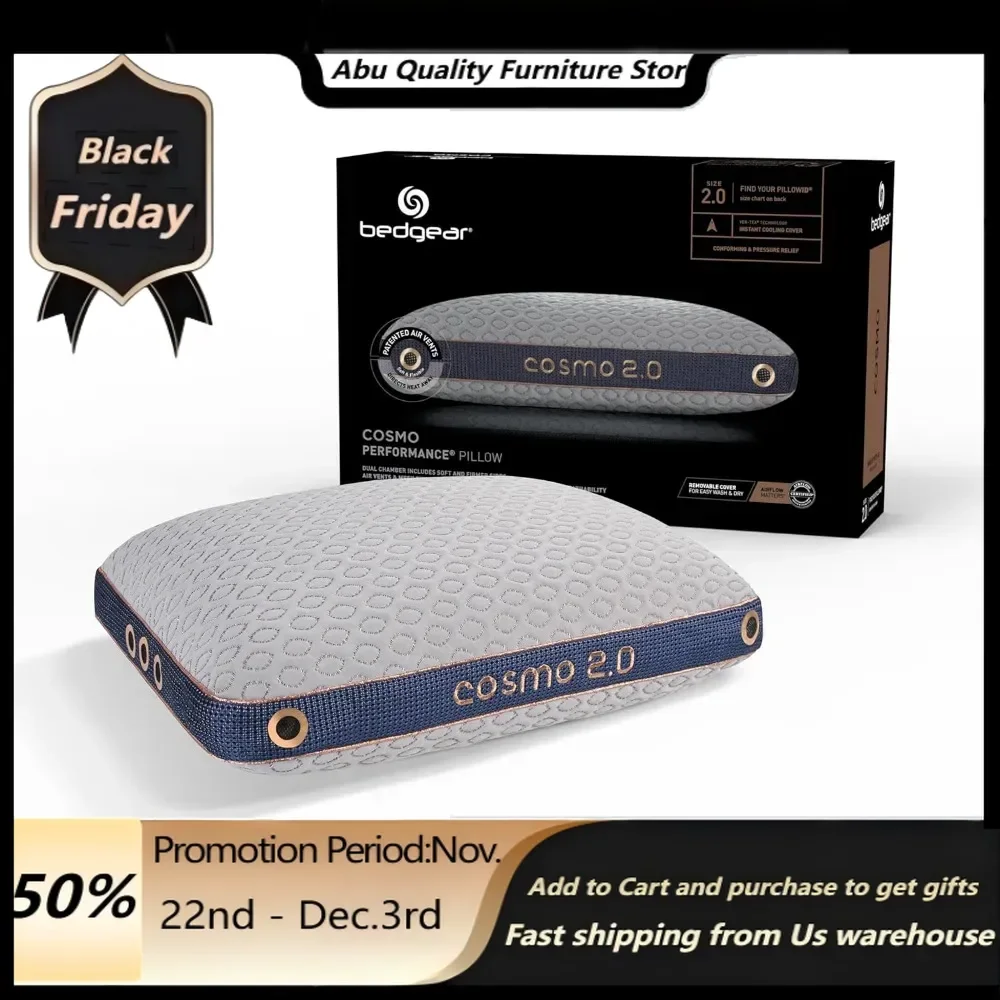 Pillow-Cosmo Performance Pillow - Size 2.0 - Cooling Bed Pillows For All Sleep Positions - Hybrid Design Firmness