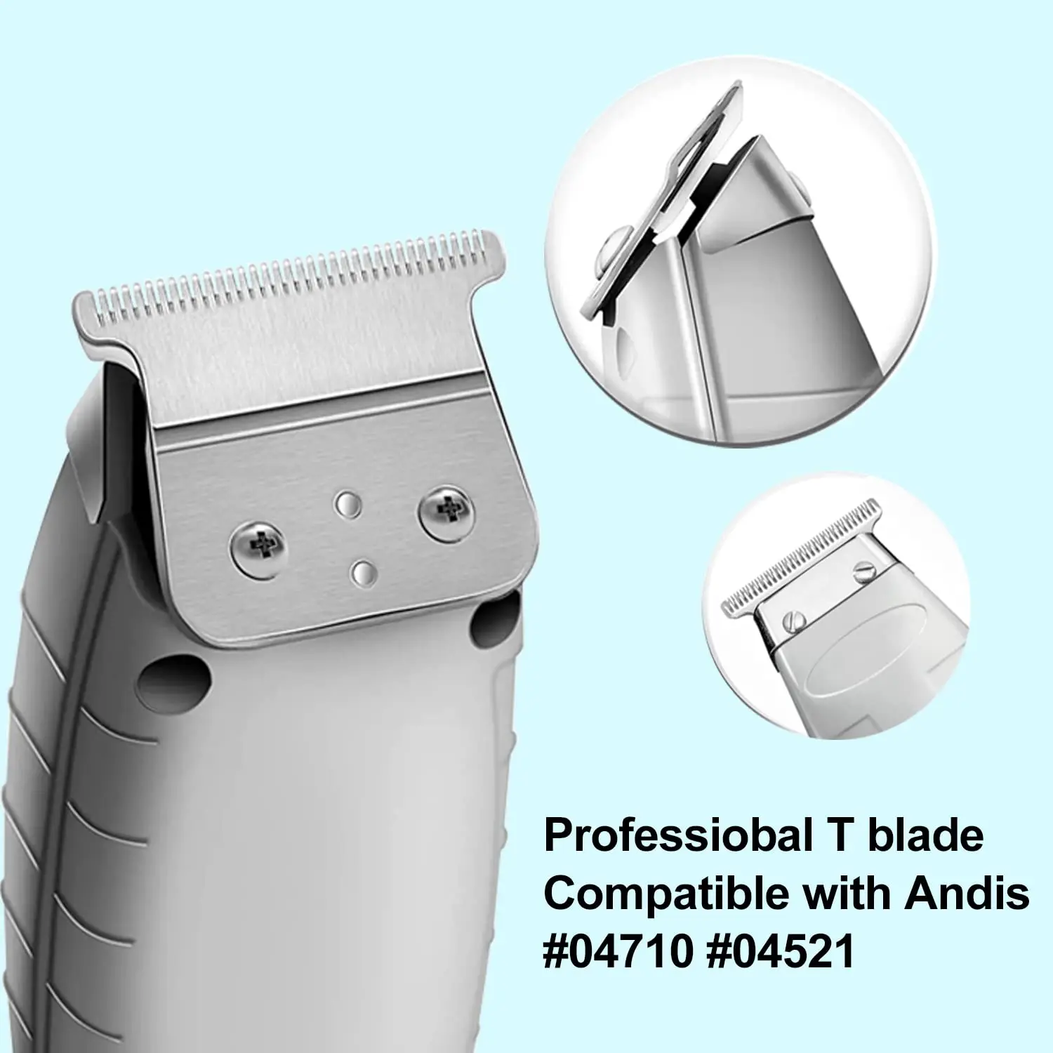 شفرة بديلة لـ Andis # 04710 # 04521 T outliners، Gtx، SL، SLS، Blackouts، ماكينة تشذيب خارجية لاسلكية/سلكية، فجوة صفر