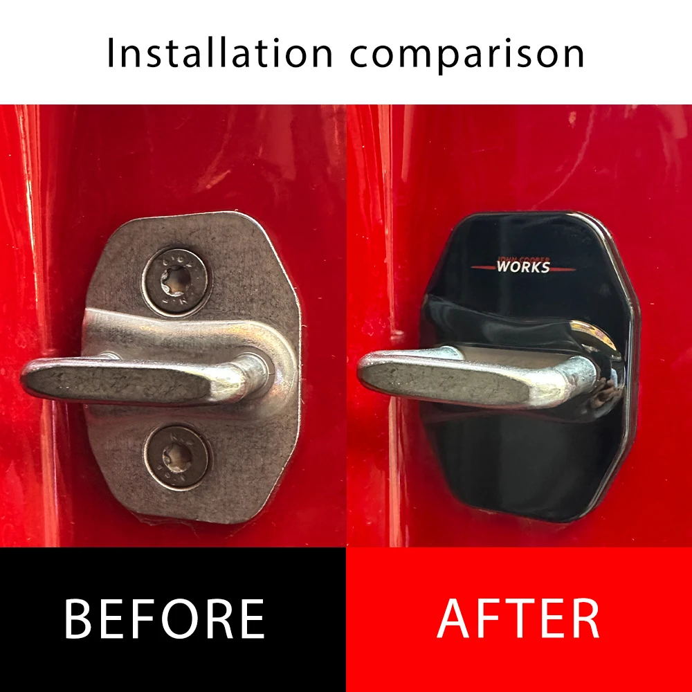 

Car Door Lock Buckle Cover Stickers For Mini Cooper F54 F55 F56 F60 Anti Rust Protective Trim Decoration Auto Accessories