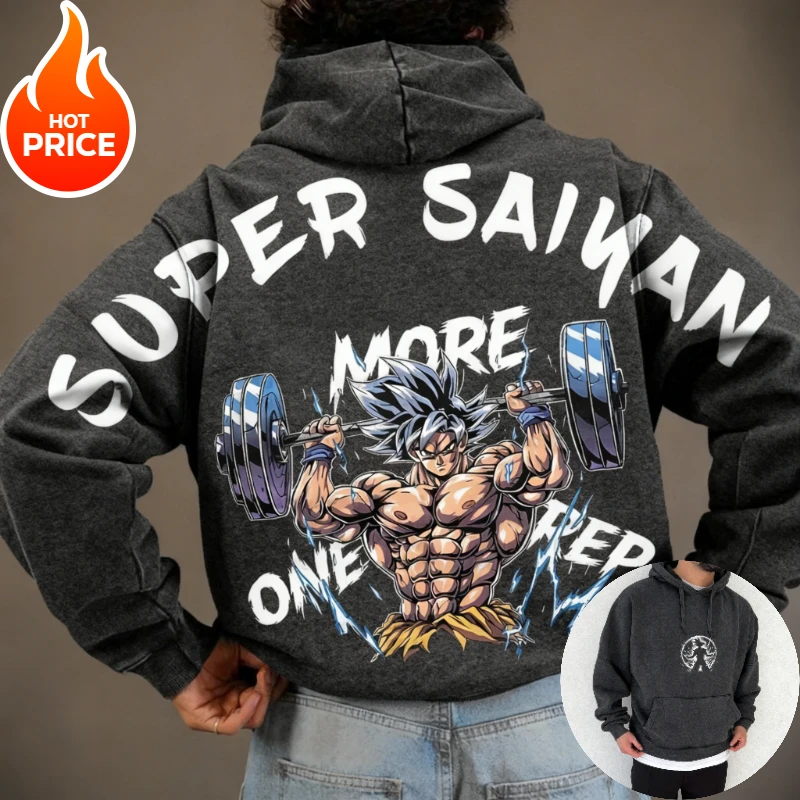 

Super Saiyan Dragon Ball Harajuku Streetwear Autumn Men Vintage Hoodie Winter Women Oversized Hooded Sweatshirt Long Sleeve Top