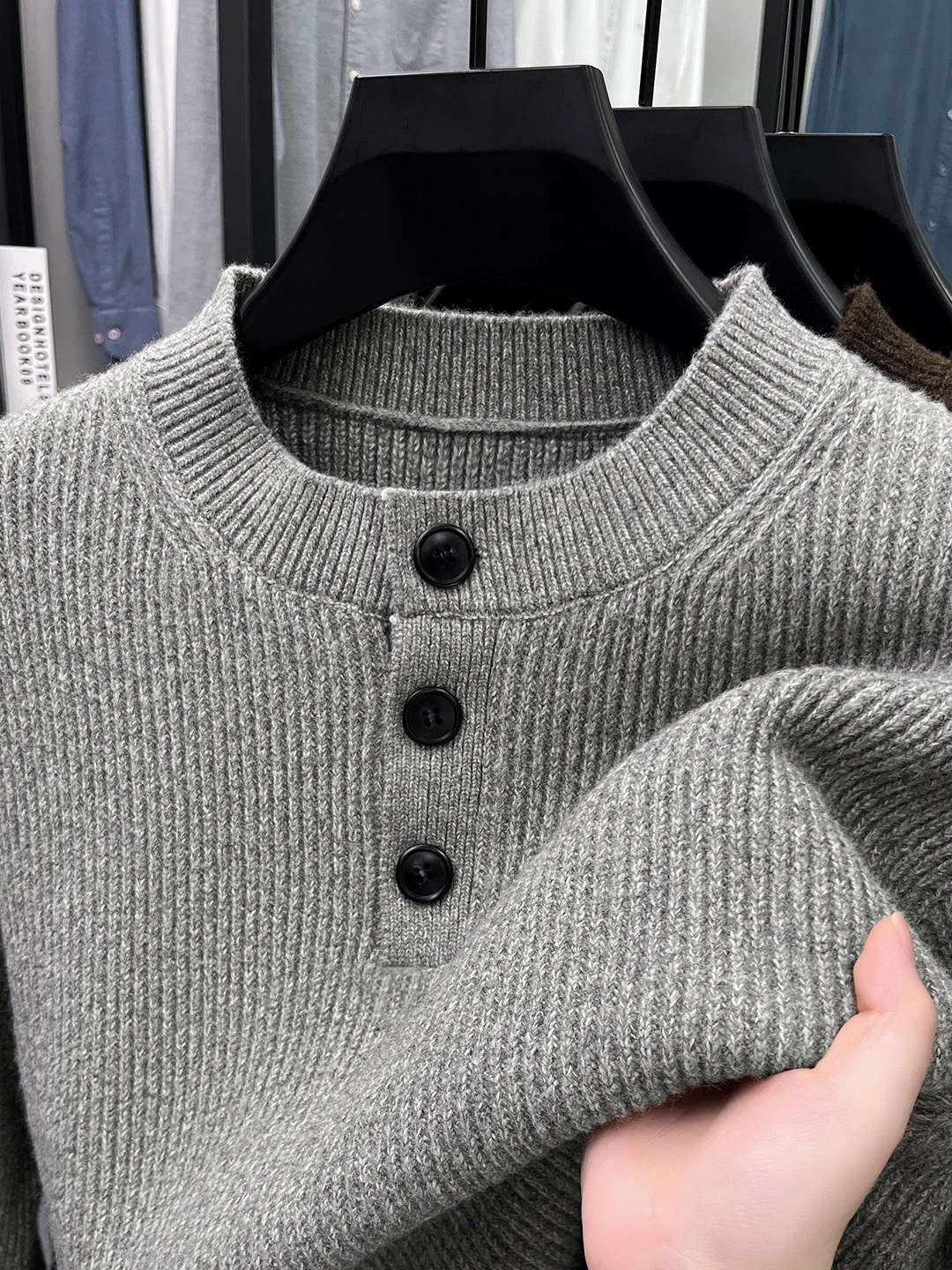 

Loose Fit Long Sve round Ne Knitwear Casual Basic Top for Men Mid-Year Spring Autumn Faion Dad Sle Comfortable Wool ...