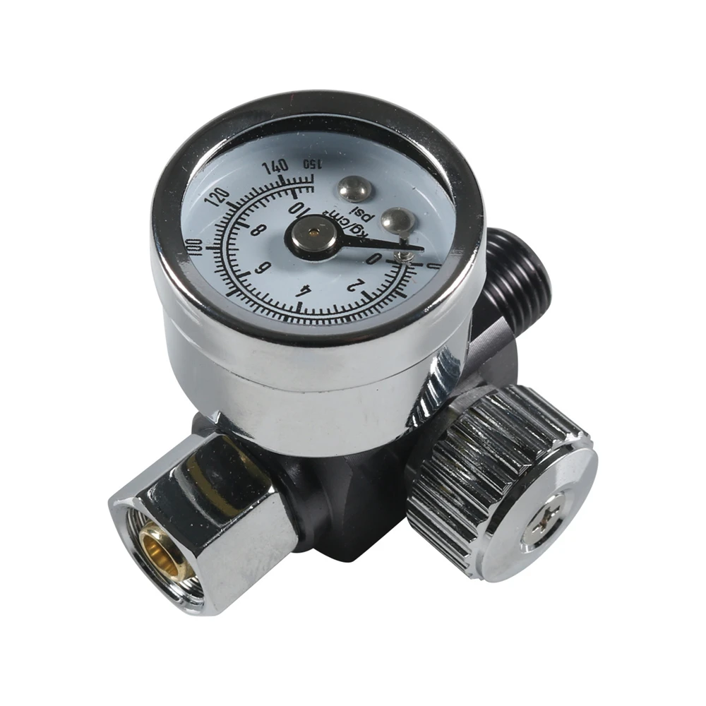 

​Air Adjusting Regulator Valve with Pressure Gauge for Spray Guns and Air Tools (1/4” NPS) (Analog Pressure Gauge)